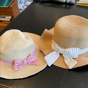 Stylish Straw Hats with Bow Accents little girls new
